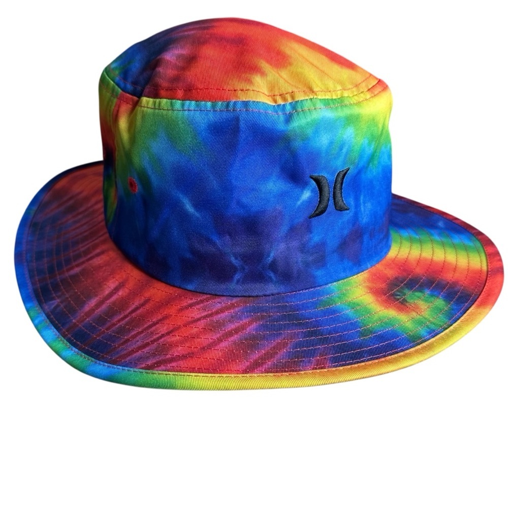 NWT Hurley Pride Boonie Bucket Hat. Size S/M Rainbow Tie Dye - Picture 2 of 8